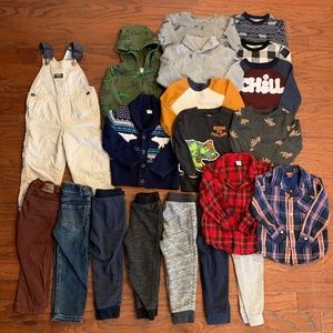 Toddler Clothes Lot Huge Fall Winter Clothing Bundle 3T Boys Clothes